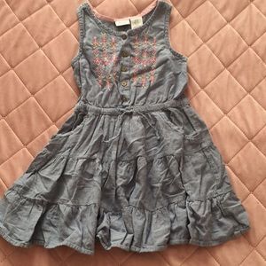 Summer chambray dress with pockets size 6X